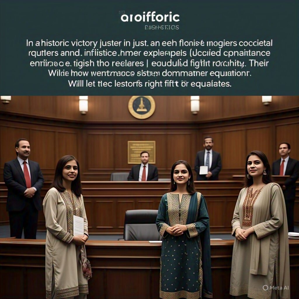 "A symbolic image of Pakistan’s Supreme Court building with scales of justice, representing the landmark inheritance rights verdict empowering women against fraudulent property dispossession."