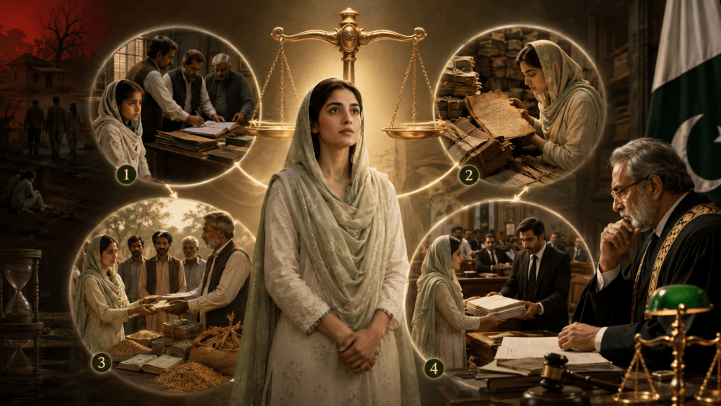 Female heir proving concealment minority and continued income from inherited property