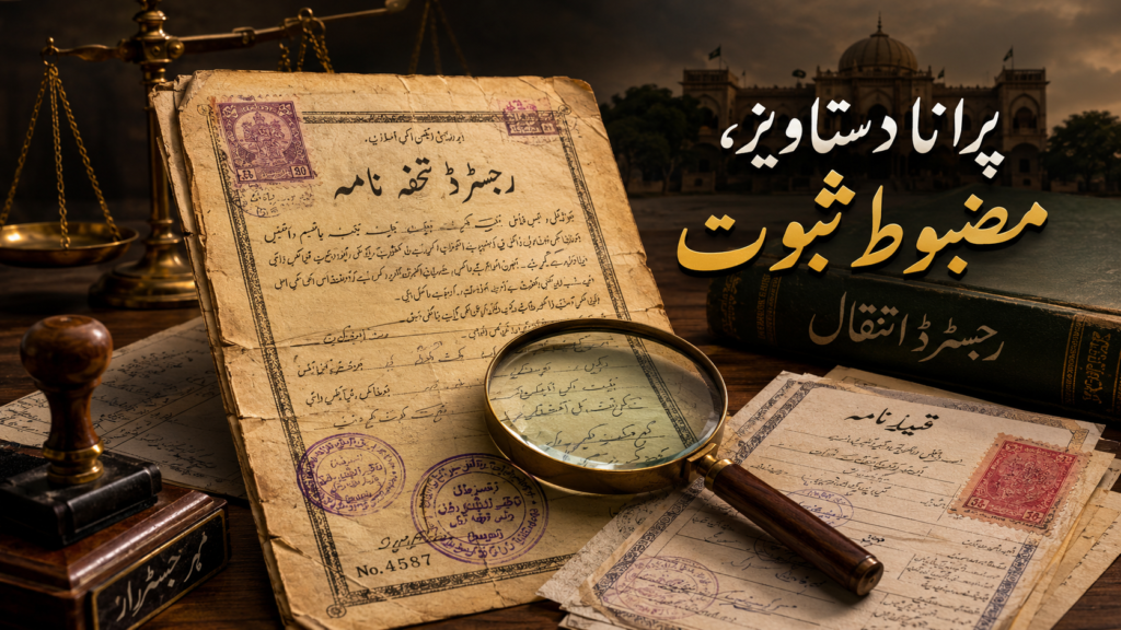 Article 100 Qanun e Shahadat old document presumption Old registered document presumption in Pakistani property law