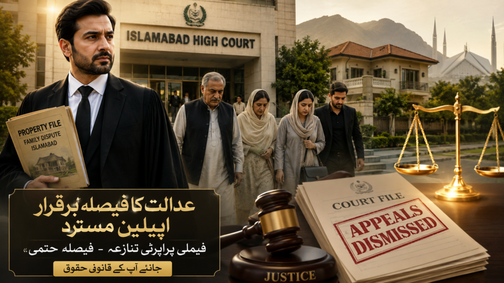 Appeals dismissed in Conditional Gift in Muslim Law case Conditional Gift in Muslim Law appeals dismissed Islamabad High Court