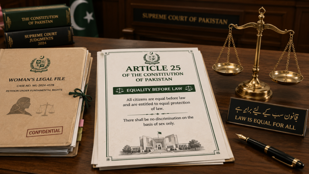 Article 25 women rights in Pakistan equality before law