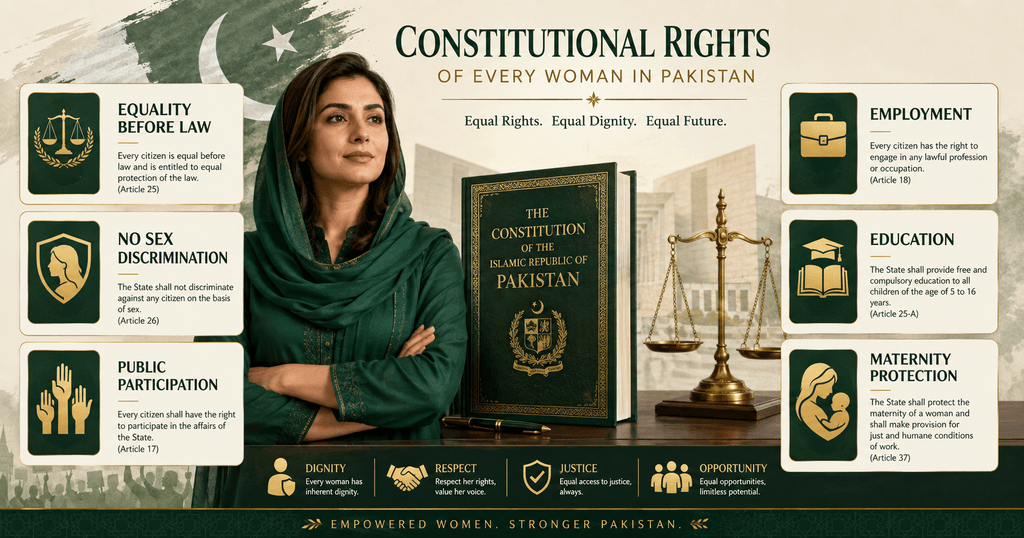 Constitutional Female Rights in Pakistan Female rights under the Constitution of Pakistan including equality and protection from sex discrimination