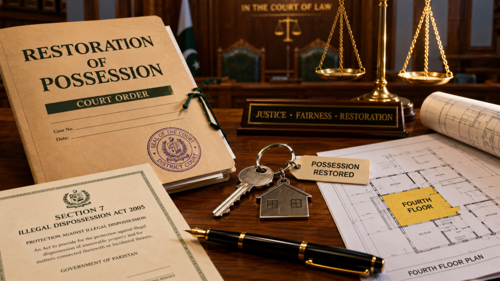 Section 7 Illegal Dispossession Act 2005 restoration of possession