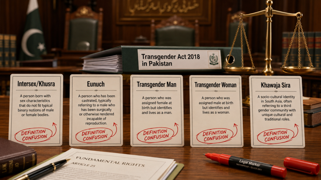 Transgender Act 2018 in Pakistan definition issue