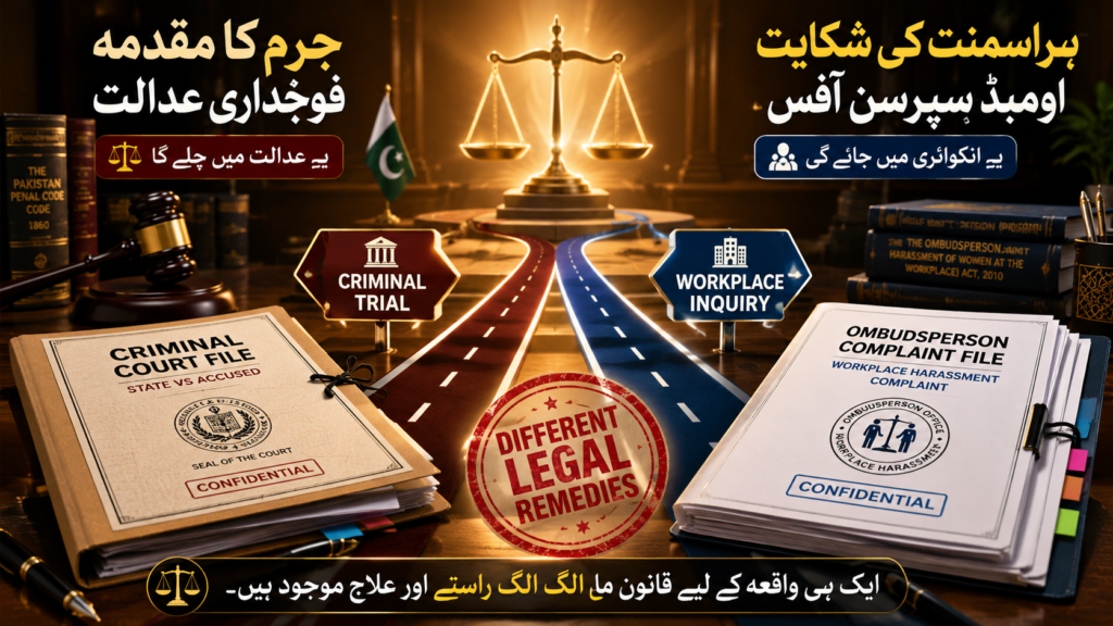harassment complaint pakistan criminal case and Ombudsperson inquiry