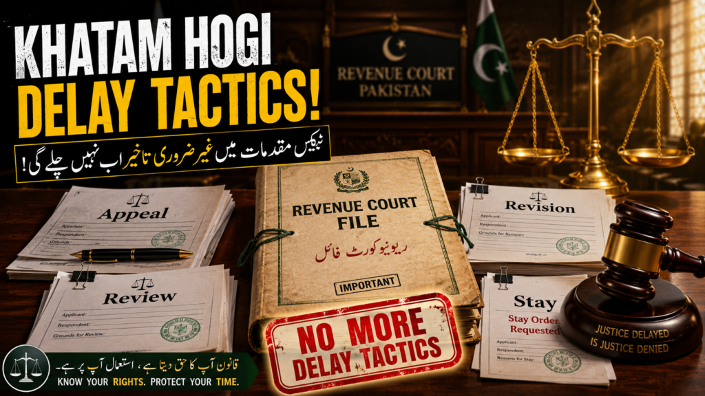 Revenue Appeal Review Revision and Stay Orders in Punjab Appeal review, revision, and stay in Punjab revenue cases