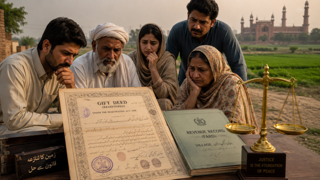 Gift Deed Law in Pakistan old registered gift deed family land dispute