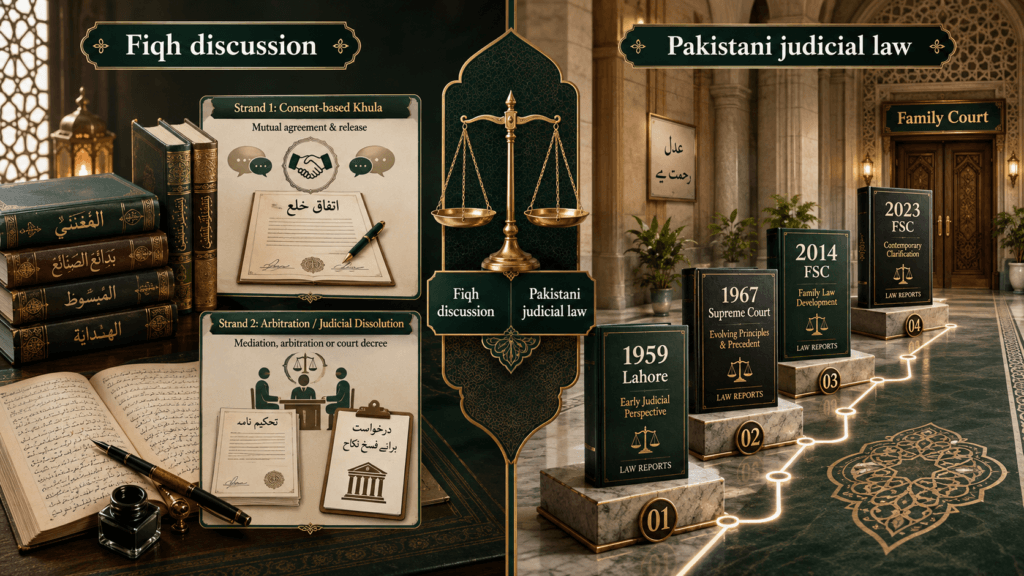 Islamic fiqh views and Pakistani law on Khula without husband consent