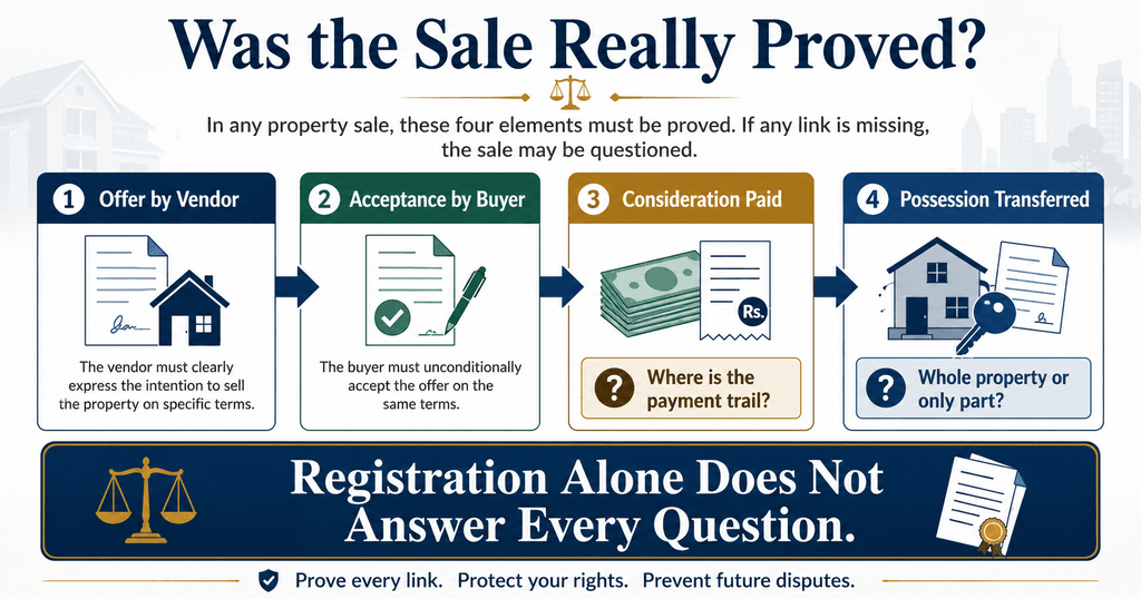 Property Law sale proof checklist for offer consideration and possession