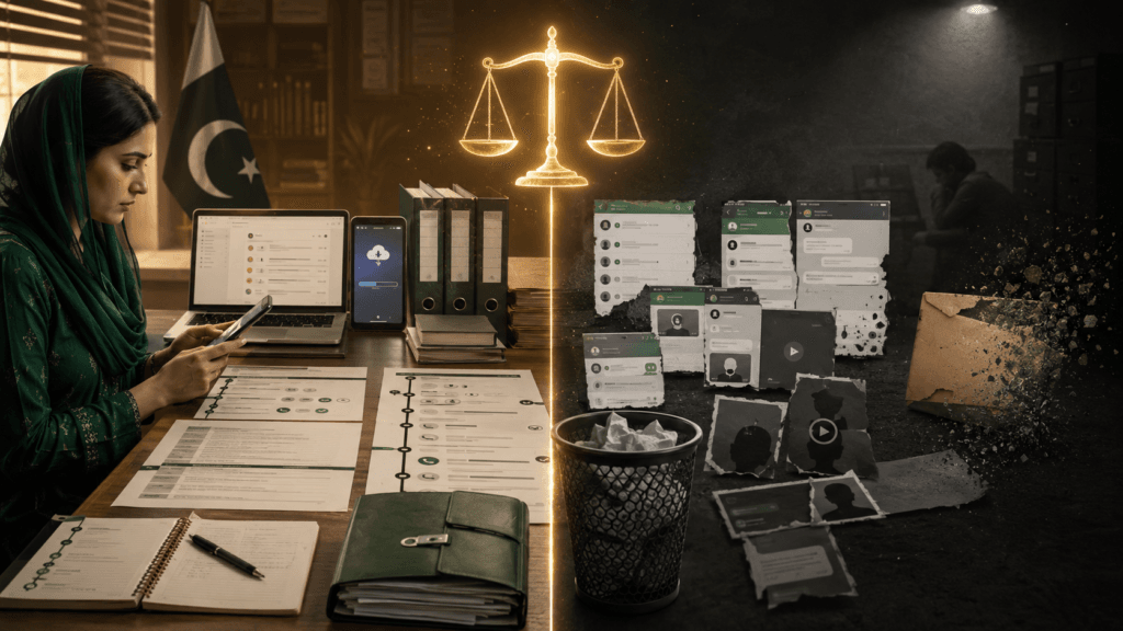 Digital Evidence for Harassment Complaint Pakistan Harassment Complaint Pakistan digital and WhatsApp evidence