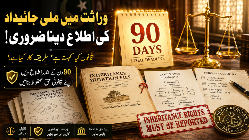 90 day inheritance reporting rule in Punjab land law 90 day inheritance reporting rule in Punjab land law