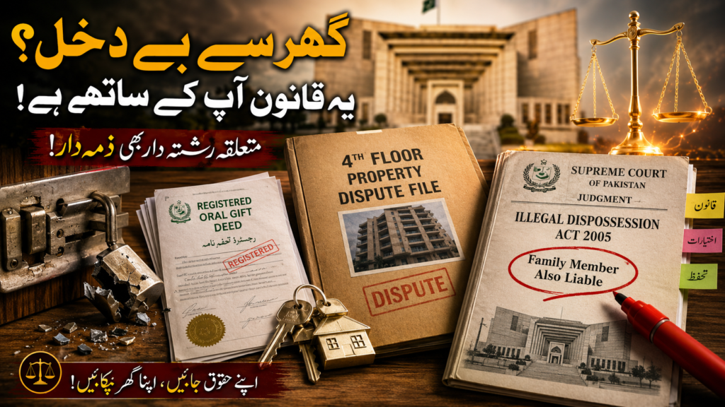 Illegal Dispossession Act 2005 Supreme Court property dispute Pakistan