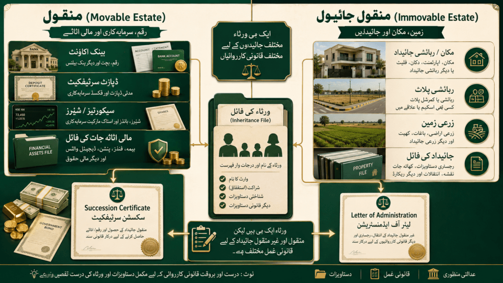 Succession Certificate versus Letter of Administration in Pakistan for movable and immovable assets