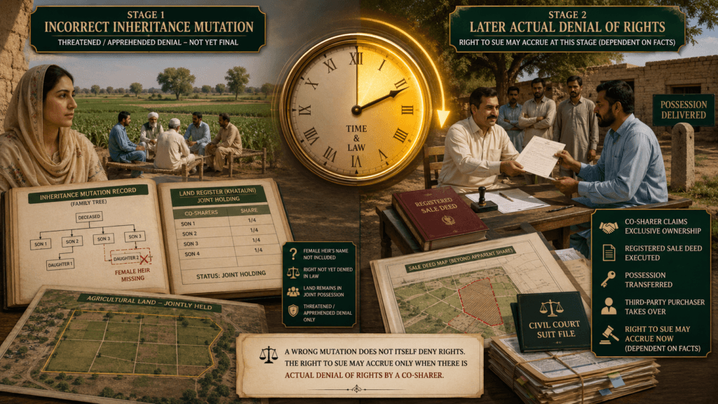 Inheritance Limitation and Actual Denial in Pakistan Inheritance mutation actual denial and limitation period in Pakistan