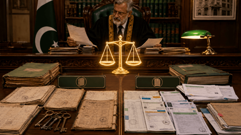 Khasra Girdawri and utility bills proving property possession Pakistan