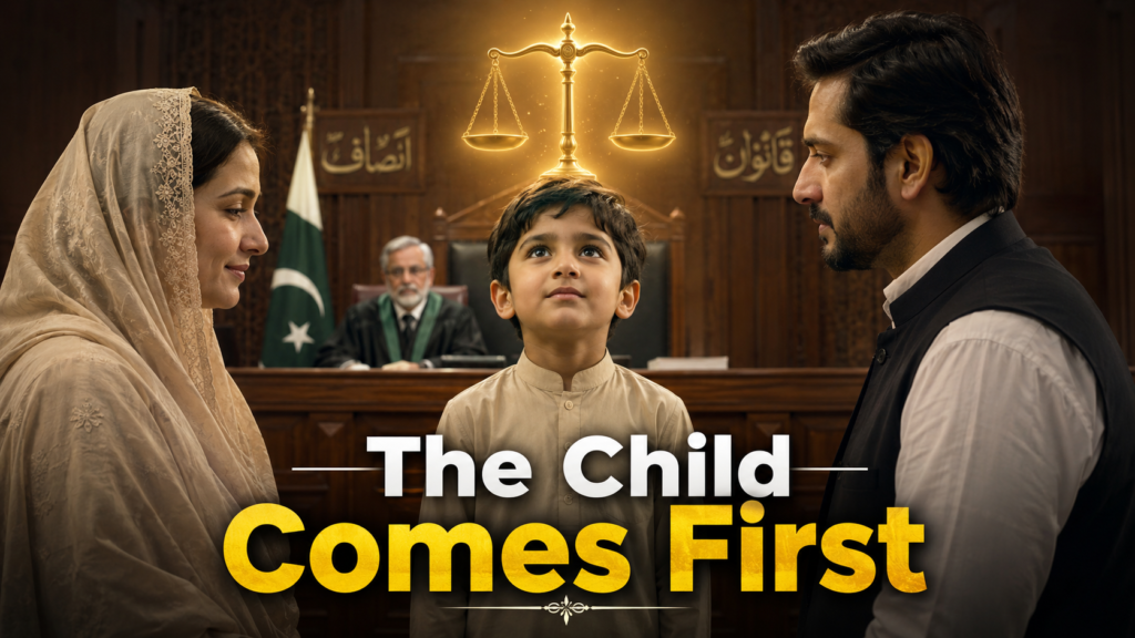 welfare principle in custody of minor in Pakistan