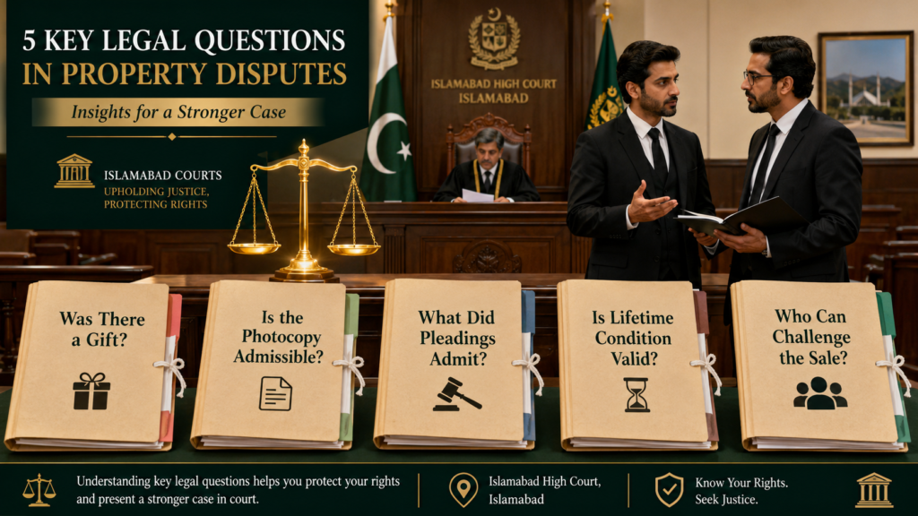 Court issues in Conditional Gift in Muslim Law case Conditional Gift in Muslim Law court issues in PLD 2026 Islamabad 57