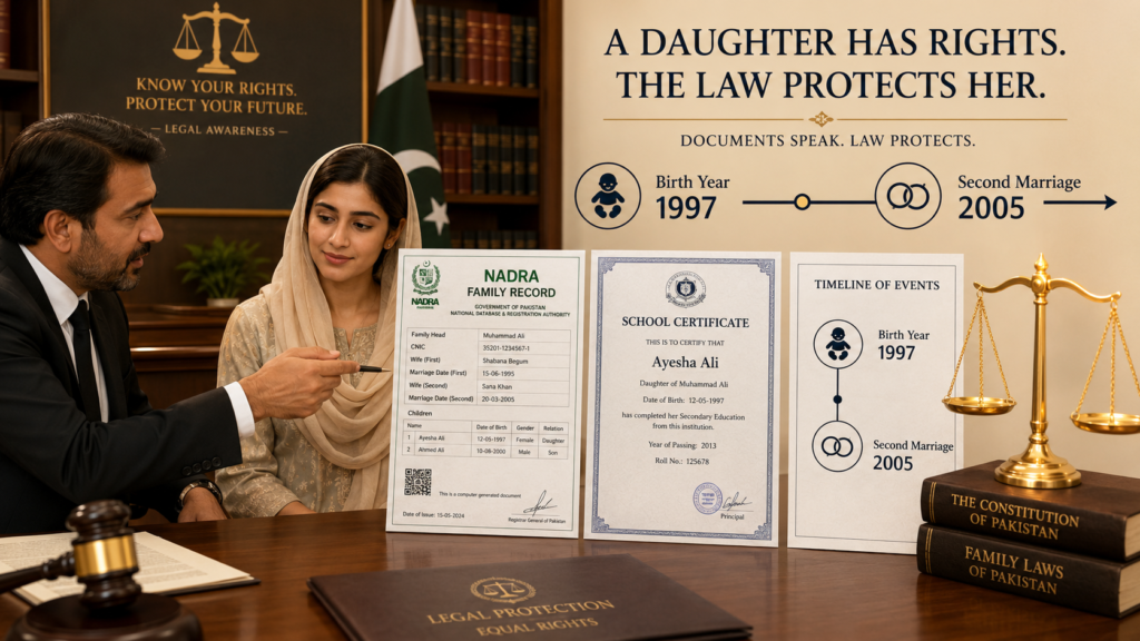 NADRA record in property inheritance case Pakistan