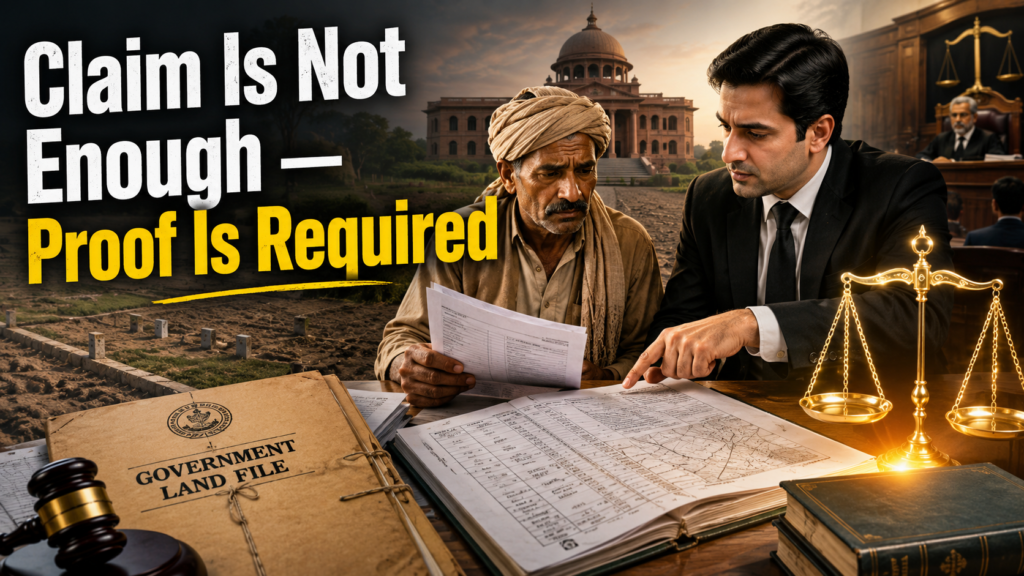 Illegal possession of property in Pakistan judgment about lawful possession and proof