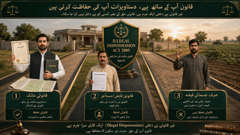 Lawful Owner vs Lawful Occupier vs Physical Possession Owner occupier and physical possession under Illegal Dispossession Act Pakistan