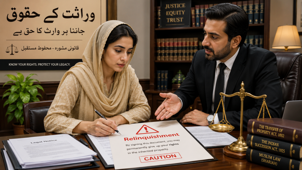 Relinquishment of inheritance by female heir in Pakistan