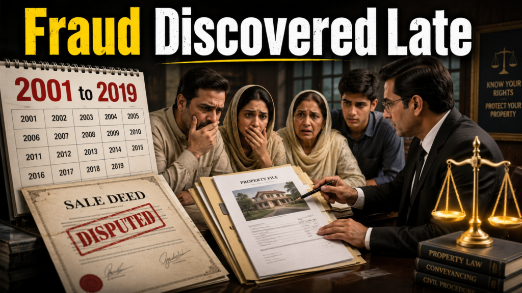 Property law and limitation issue where property fraud was discovered late