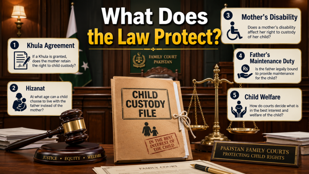 legal issues in custody of minor in Pakistan