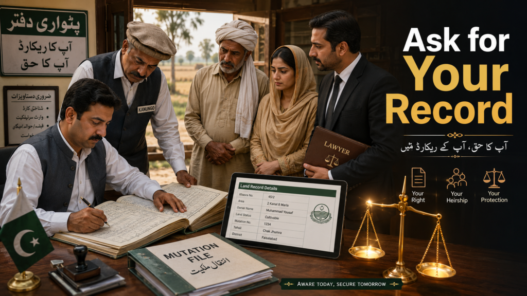 punjab land revenue Patwari Kanungo duties