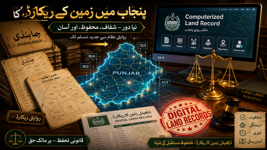 Digital Land Records and Cadastral Maps in Punjab Digital land records under Punjab land revenue law