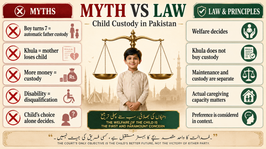 Child Custody Myths vs Law in Pakistan Child custody myths and Supreme Court rules in Pakistan