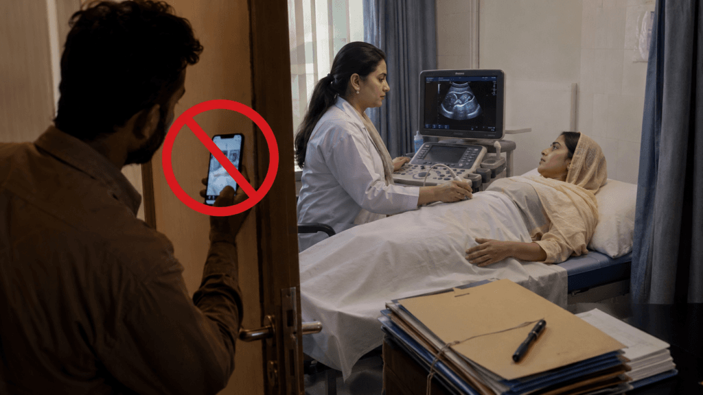 Unauthorised Ultrasound Room Video Evidence Secret recording inside an ultrasound room in a workplace harassment case