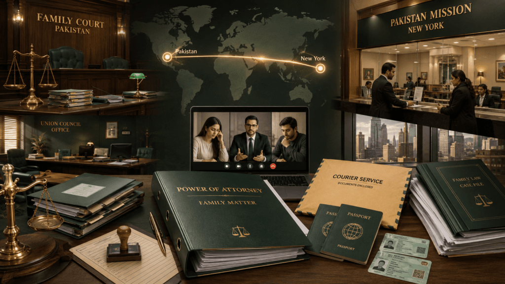 Overseas Pakistani Divorce and Family Court Jurisdiction Overseas Divorce Procedure in Pakistan showing Pakistan Mission, Family Court and jurisdiction
