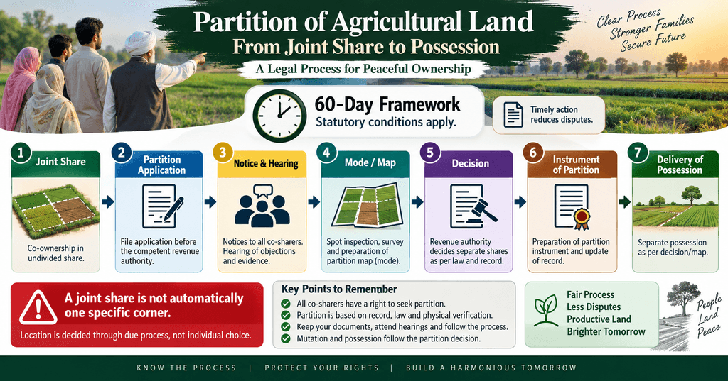 Punjab Land Partition and Possession Process Punjab land revenue partition 60 day framework and possession process