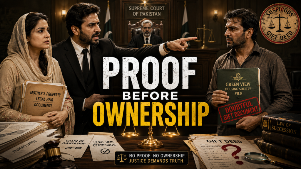 Stranger gift claim under Property Law in Pakistan Property Law in Pakistan stranger gift claim against legal heir
