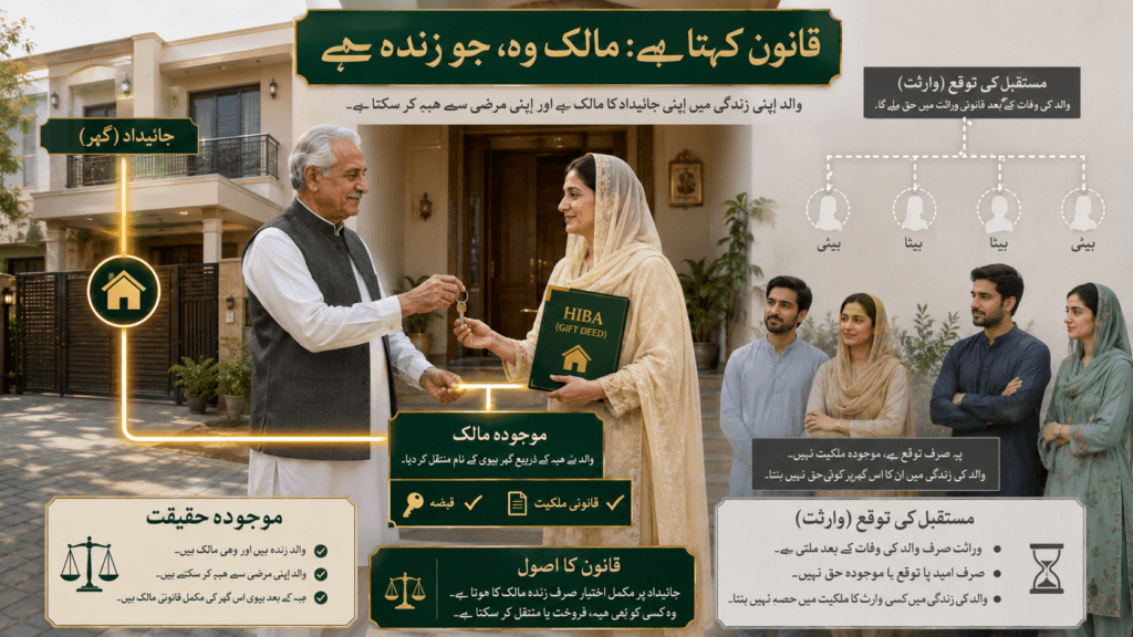Expected inheritance cannot by itself defeat a valid lifetime Hiba to wife