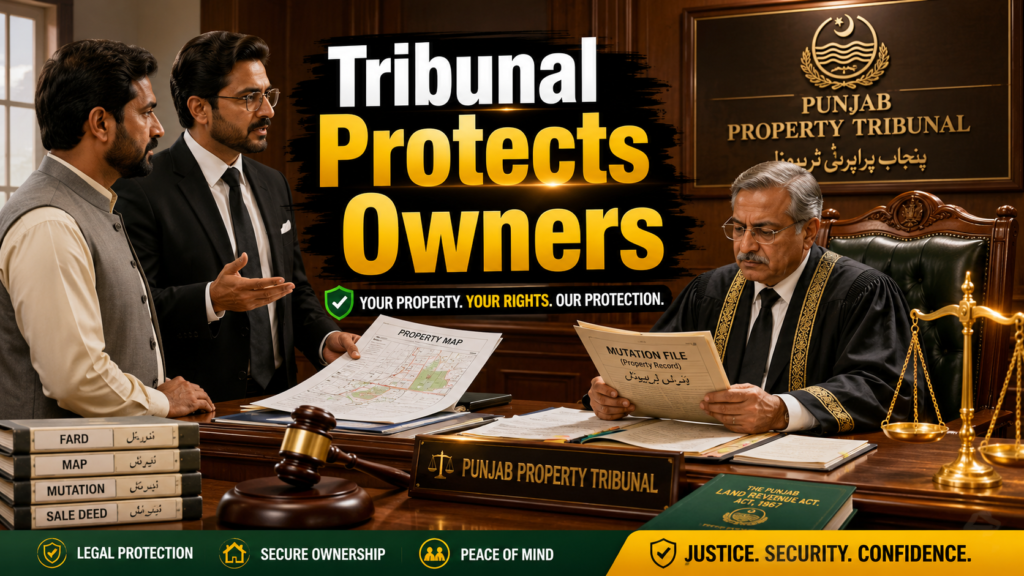 Punjab Property Tribunal under punjab protection of ownership of immovable property
