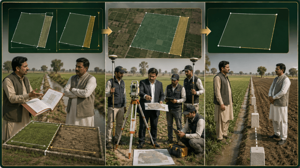 Punjab land demarcation, boundary survey and excess possession rules 2026 Land demarcation and excess possession under Punjab Land Revenue Ordinance 2026