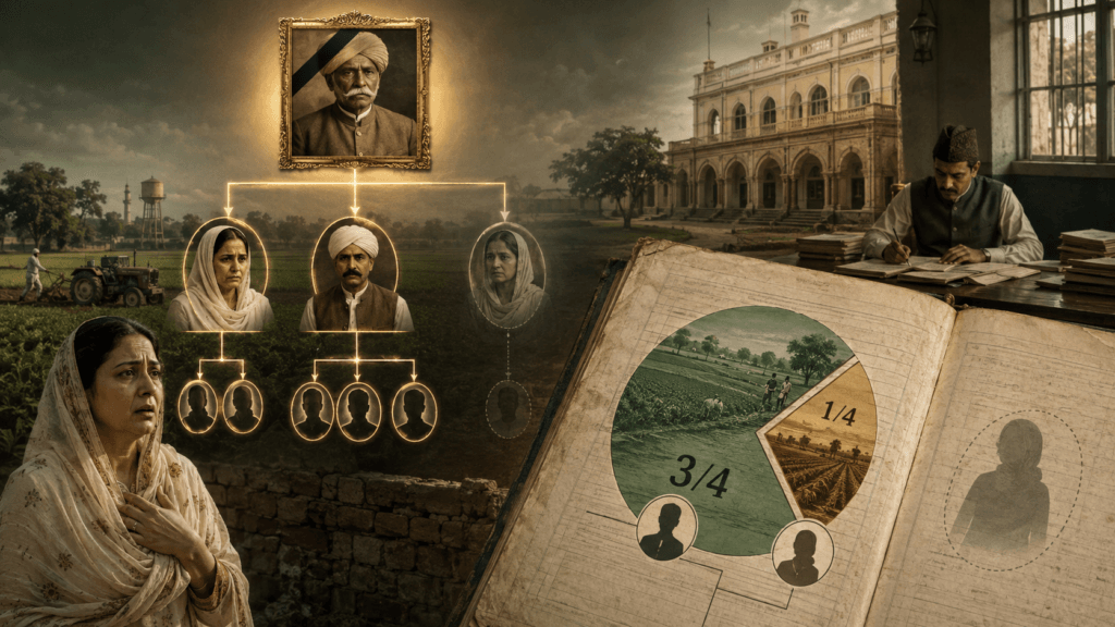 Female heir excluded from a 1952 inheritance mutation in Pakistan