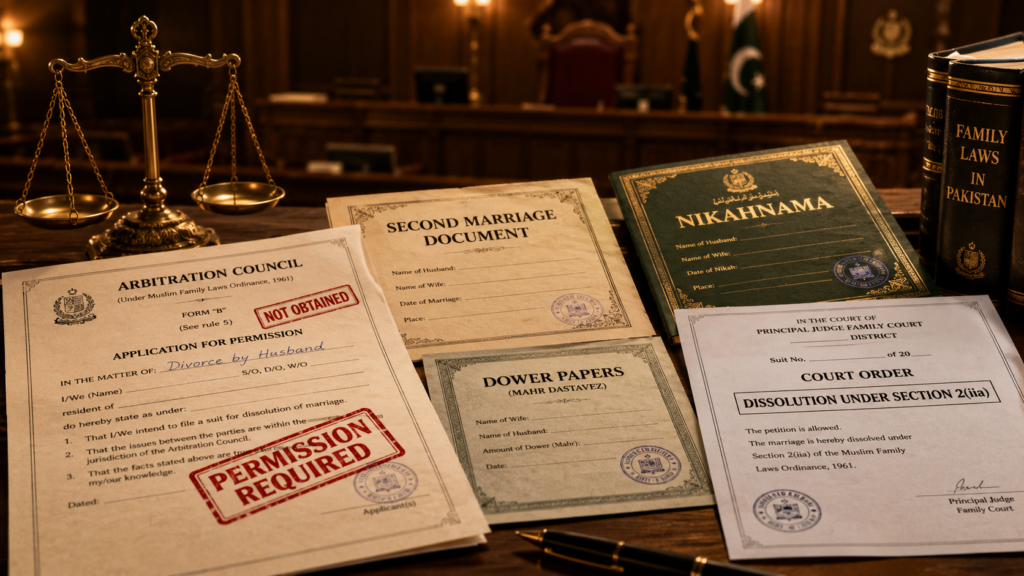 second marriage without Arbitration Council permission Pakistan