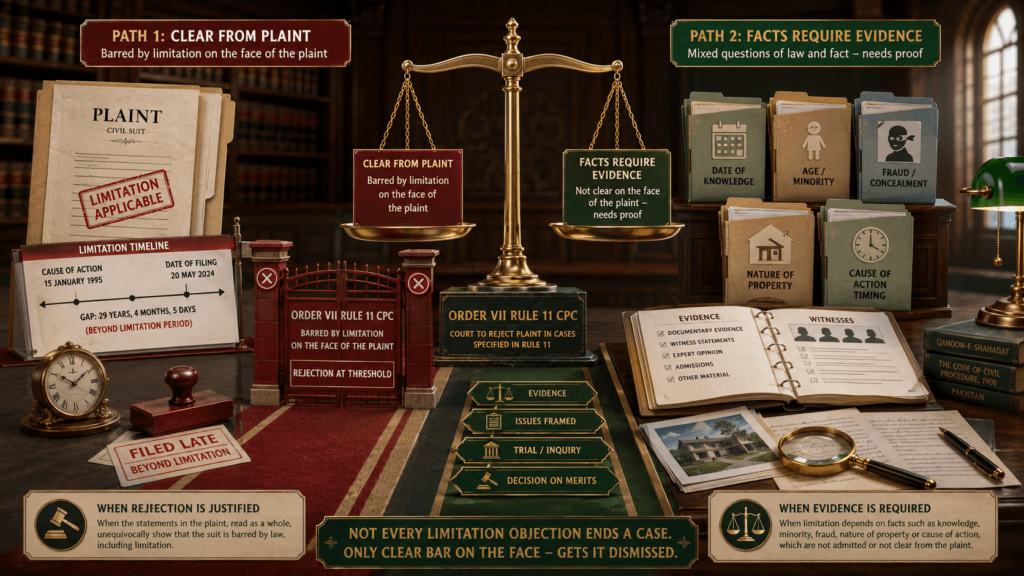 Order VII Rule 11 and Limitation in Pakistan Order VII Rule 11 CPC and time barred suit under Limitation Act in Pakistan