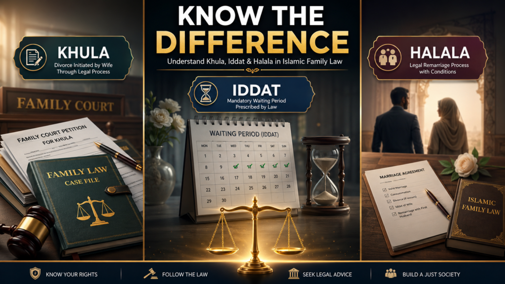 Difference between Khula Halala and Iddat in Pakistan