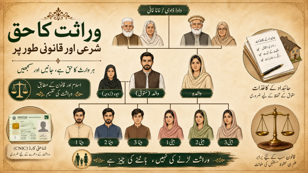 Legal heirs in Pakistan law family tree and inheritance shares