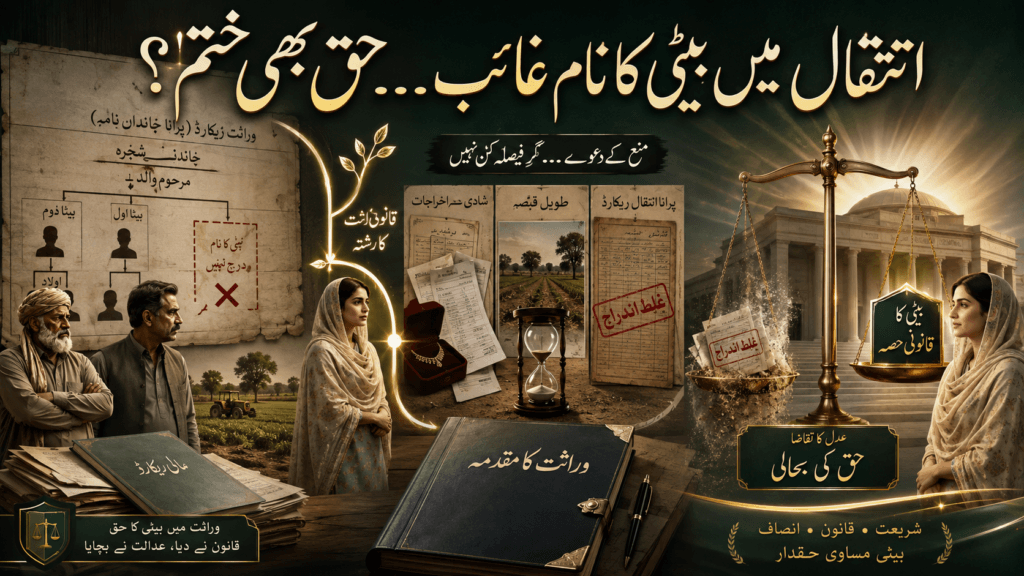 PLD 1990 SC 1 sister inheritance wrong mutation legal heirs in Pakistan law