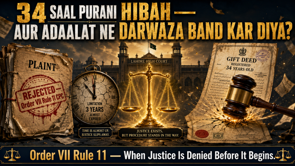 Gift Deed Law in Pakistan plaint rejected under Order VII Rule 11 CPC