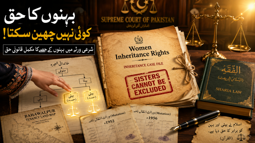 Women inheritance rights Supreme Court judgment on sisters share in Pakistan