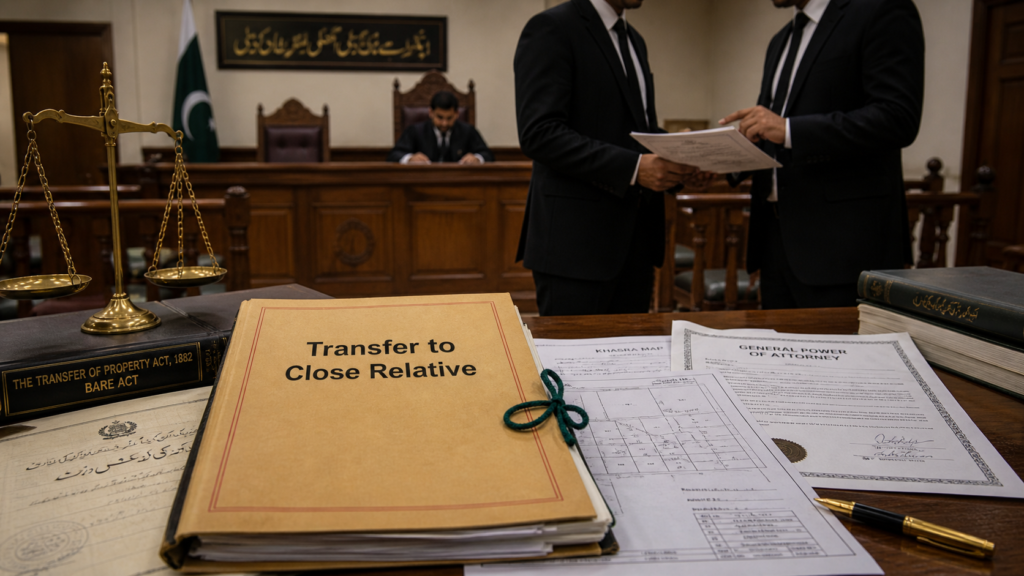 power of attorney law in Pakistan transfer to close relative