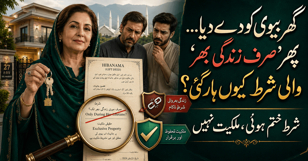 Conditional Gift in Muslim Law lifetime condition and wife property ownership case