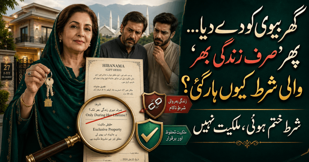 Conditional Gift in Muslim Law lifetime condition and wife property ownership case