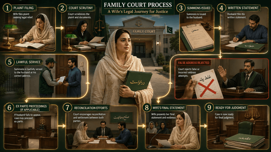 Family Court Notice, Service and Reconciliation Family Court notice and reconciliation stages in Khula Process in Pakistan