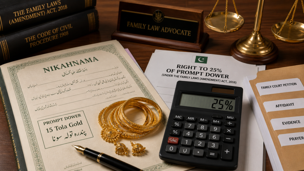 khula law in Pakistan 25 percent dower return